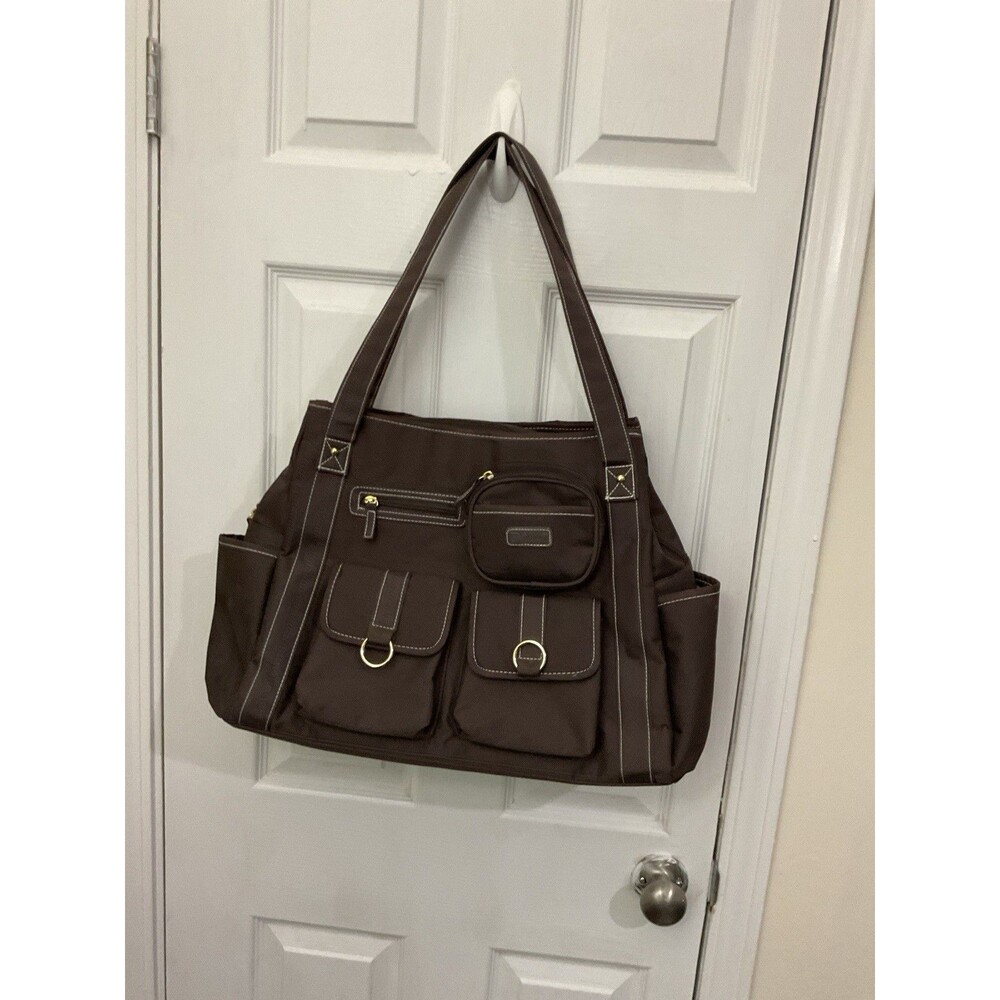 Baby Boom Brown Diaper Bag with Multiple Pockets